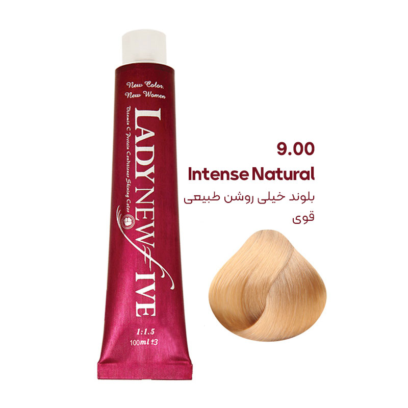 رنگ مو لیدی نیو فایو Lady New Five بلوند خیلی روشن طبیعی قوی 9.00