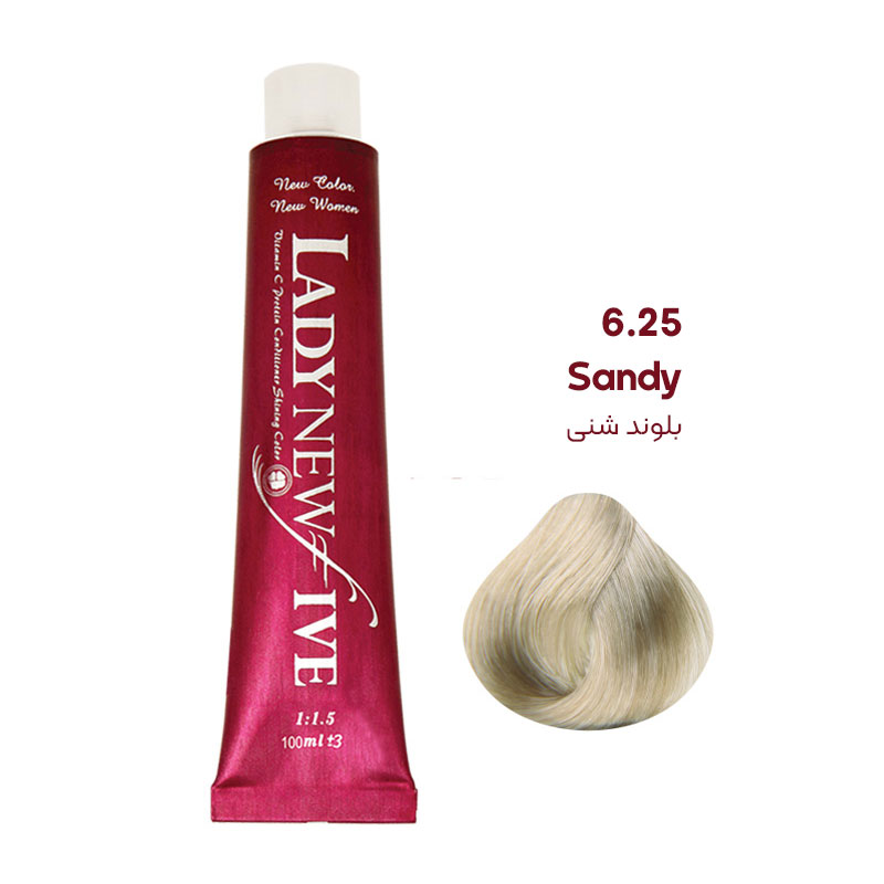 رنگ مو لیدی نیو فایو Lady New Five بلوند شنی 6.25
