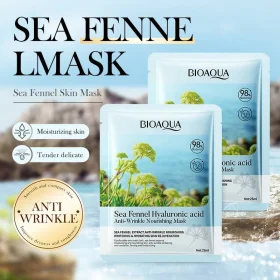 ماسک ورقه ای هیالورونیک اسید و رازیانه دریایی بیوآکوا BIOAQUA (8)