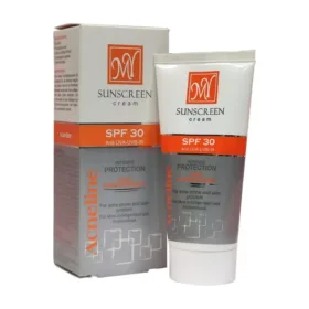 کرم ضد آفتاب بی رنگ مای مناسب پوست جوش‌دار SPF30 حجم ۵۰ میل