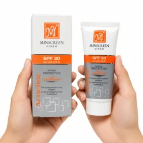 کرم ضد آفتاب بی رنگ مای مناسب پوست جوش‌دار SPF30 حجم ۵۰ میل