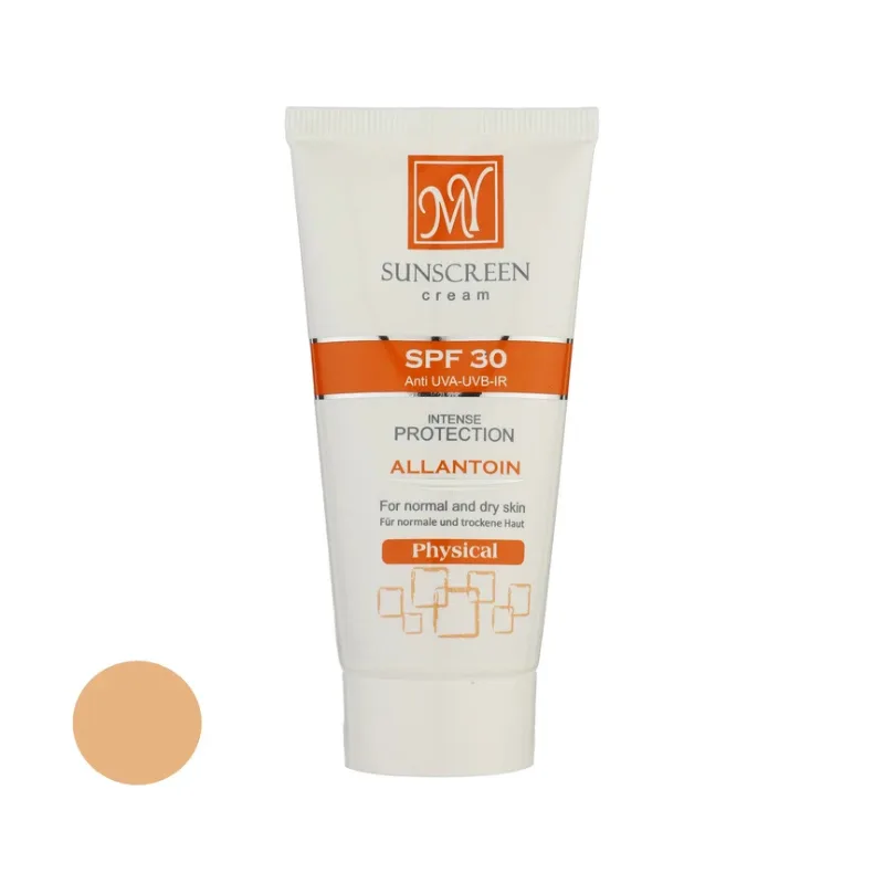 کرم ضد آفتاب رنگی فیزیکال آلانتوئین مای مناسب پوست خشک SPF30 حجم ۵۰ میل